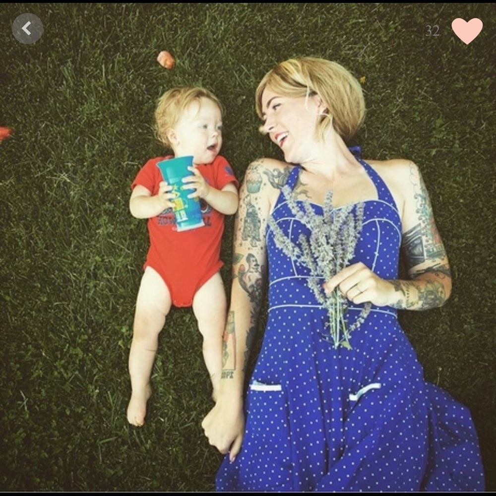 ModCloth Blueberry Buckle Dress by Hell Bunny